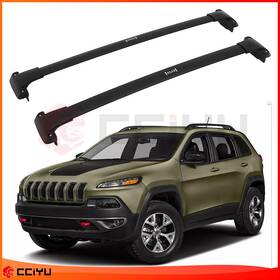 Ze1159554211766201g Cciyu Fits 2015-2020 Jeep Cherokee Aluminum Roof Rack Cross Bar Luggage Carrier