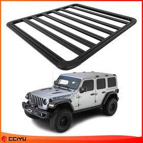 Ze1159614911139901g Cciyu Roof Rack Basket Platform For 18-23 Jeep Wrangler Jtjl Cross Bar Luggage Carrier