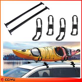 Ze1159829383813801g Cciyu For 2011-2015 Ford Explorer Rubber Set Roof Rack Cross Bars Carrier Boat Kayak