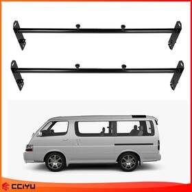 Ze1160065410990701g Cciyu For Ford E Series Express Van 2 Bar Ladder Roof Rack Rail Black