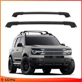 Ze1209368113116901g Cciyu Roof Rack Cross Bar New For 16-19 Ford Explorer Aluminum Black Luggage Carrier