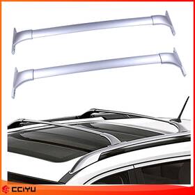 Ze779886610459401g Cciyu 2pcs Luggage Carrier For 2014-18 Nissan Rogue Silver Roof Top Rail Rack Bar