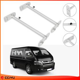 Ze940557110989601g Cciyu 2 Bar Van Ladder Roof Rack Heavy Duty 700lbs Steel Top Cargo White Well-made