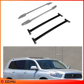Ze951220583324901g Cciyu For 2008-2013 Toyota Highlander Black Roof Rack Cross Bar And Side Rail Aluminum