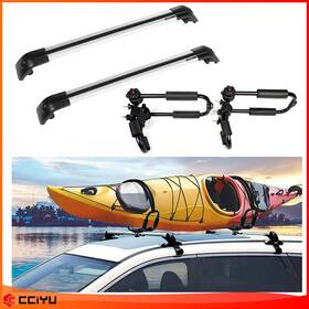 Ze951873083816501g Cciyu For 2010-2018 Volkswagen Vw Tiguan Top Roof Rack Cross Bar Aluminum Canoe Kayak