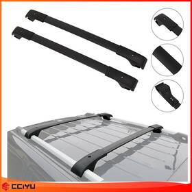 Ze955287116168301g Cciyu Fit For 2007-2017 Jeep Patriot Black Roof Top Rack Cross Bar 2pcs Rail Cargo