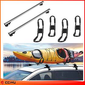Ze987378283814101g Cciyu For 2014-2018 Jeep Cherokee Roof Rack Cross Bar Set Top Carrier Boat Kayak