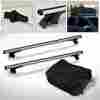 Ccrr-690m-50-sl-frc Rr-bag-bk Champs Club 50 Silver Window Frame Roof Rack Cross Bar Kit Waterproof Cargo Carrier Bag C08