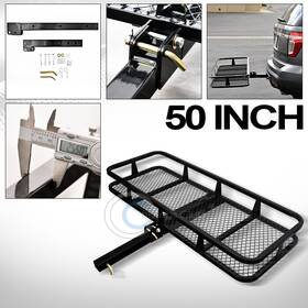 Ccthfb24917 Champs Club 50 Inch Blk Mesh Folding Trailer Hitch Cargo Carrier Rack Basket For 2 Receiver C17