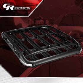 Crc-rrc31bk Charismatic Racing Concepts 50 Inch X 38 Black Suv Truck Car Roof Rack Top Cargo Carrier Luggage Basket Holder