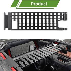 2025tab858 Chero 466384139826 Top Roof Rack Cargo Hard Molle Panel For Jeep Wrangler Jk 2007-2018 4-door