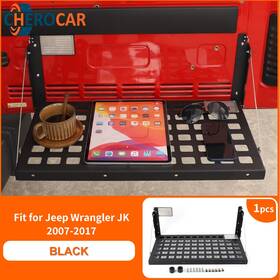 012025071806asq15yp01q Cherocar Rear Tailgate Table Trunk Cargo Luggage Rack Storage For Jeep Wrangler Jk 07-17