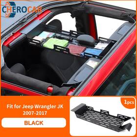 20214607cas125qw1 Cherocar Roof Upper Rack Hard Top Racks Luggage Organizer Tray For 07-18 Jeep Wrangler Jk
