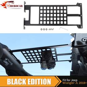 515fqw215caswq215 Cherocar Iron Front Roof Storage Rack Panel Organizer Mount For 18-23 Jeep Wrangler Jl Jt
