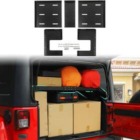 Cherocar Cherocar012026050925 Trunk Cargo Mounting Rack Luggage Storage Carrier For Jeep Wrangler Jk Jl 4door
