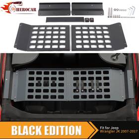 Ge13cqwt12qw125 Cherocar Black Rear Top Rack Hard Molle Racks Luggage Storage For 07-18 Jeep Wrangler Jk