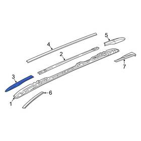 Chrysler Oe 68502250aa For Pacifica 2017-2025 Front Right Roof Rack Cover