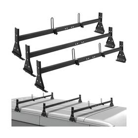 Xshctj3thjgbk0001 Cironbow Universal Van Ladder Roof Racks 3 Bars Adjustable Matte Coating Rack Wi