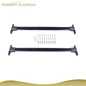 Cl104591r Classic-autoparts For Nissan Pathfinder 2005-2012 Black Front Rear Roof Top Rack Cross Bar 2pcs