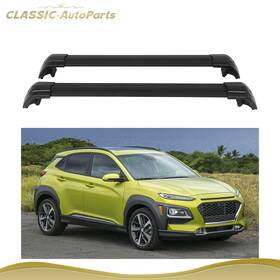 Cl111386ts74 Classic-autoparts Black Roof Rack Set Cross Bar For 2018-2022 Hyundai Kona Luggage Cargo Carrier