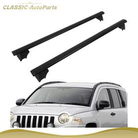 Cl11765300ts Classic-autoparts Roof Rack Cross Bar Set Luggage Cargo Carrier For 2008-2010 Jeep Compass Black
