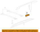 20983990 Cover Oem Gm Rack Roof Luggage Carrier-rear Rail