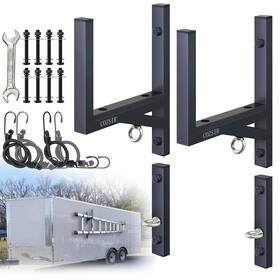 Cozsir 794414281567 Trailer Ladder Rack 2 Racks Side Mount Steel For 300 Lbs
