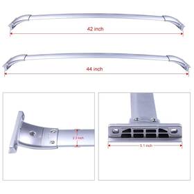 9869549 Cpsclub For 2013-2019 Nissan Pathfinder Luggage Carrier Bar Silver Roof Top 2pcs