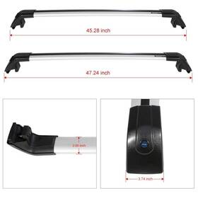 9897622 Cpsclub Roof Rack Fit For 2018 2019 Vw Volkswagen Atlas Silver Top