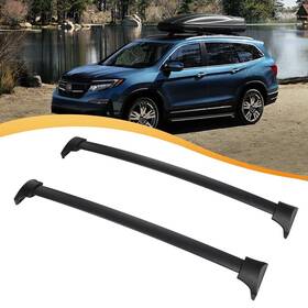 12246785 Csdex For Honda Pilot 2016-2020 2021 Aluminum 2pcs Black Roof Rack Cross Bars Rail