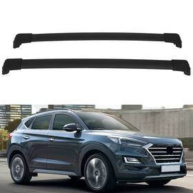 12246856 Csdex Aluminum Roof Rack Cross Bar For Hyundai Tucson 2016-21 Black Luggage Carrier X2
