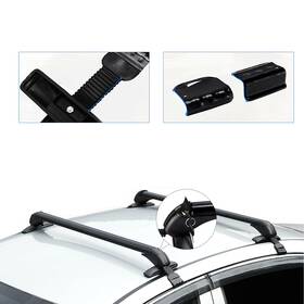 12246866 Csdex Black Universal Top Luggage Cargo Carrier Roof Rack Cross Bars For Suv Car