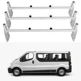 12246906 Csdex Roof Ladder Rack 3 Bar Carrier Universal Van For Ford E-150 Chevy Express 1500