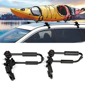 12246916 Csdex Black Roof Top Mount Bar Rack Kayak Carrier Rail Canoe Boat Surf For Suv