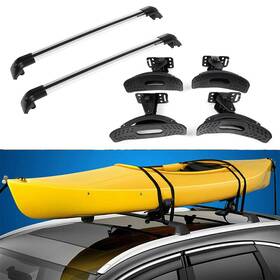 12247013 Csdex Black/silver Roof Rack Cross Bar With Boat Kayak For Kia Sorento 2015-2017