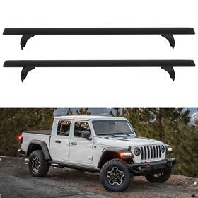 Csdex 12247077 For 2020-2023 Jeep Gladiator Crew Cab Pickup 4-door Black Roof Rack Cross Bar