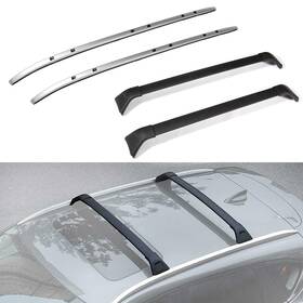 12325798 Csdex 4pcs Top Roof Rack Aluminum For 17-19 Mazda Cx-5 2.5l Cross Bar Black Side Rail