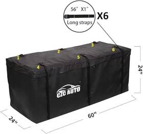 102003b Czc Auto Car Truck Waterproof Luggage Tow Trailer Hitch Mount Rack Cargo Carrier Tail Bag