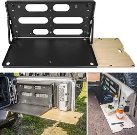 Moqp1265 Drop Down Tailgate Table With Wood Tray For Jeep Wrangler Jk Jku Jl 2007-2022