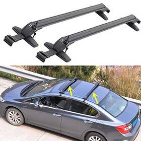 Xzxvwse2 Dyrabrest 2pcs 43.3 Inch Universal Aluminum Roof Rack Cross Bars Black Anti-theft Car