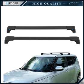 E10432cp595s Eccpp 2pcs Roof Rack Cross Bar Luggage Carrier For Kia Soul 2020-2023 Black Aluminium