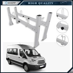 E10916cp900s Eccpp 2 Bar Ladder Roof Racks Steel White Rack For Gmc Savana Fullsize Van
