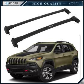 E11794cp662s Eccpp Roof Rack Cross Bar For 15-20 Jeep Cherokee Black Cargo Luggage Carrier