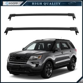 E13114cp168s Eccpp For 2016-2019 Ford Explorer Roof Rack Cross Bar Black Aluminum Luggage Carrier