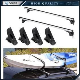 E83318cp281s Eccpp 50 Inch Universal Top Roof Rack Cross Bar Boat Kayak Set Cargo Carrier