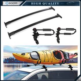 E83864cp162s Eccpp Top Roof Rack Cross Bar For 2016-2018 Ford Explorer Blk 2x Kayak