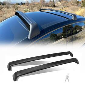 C776v01 Eeverglow Lockable Roof Rack Rail Cross Bar Luggage Carrier For Tesla Model 3 2017-2024