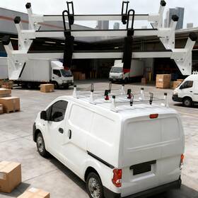 Ewc1934 Elitewill 3-bar Steel Roof Ladder Rack Fit Nissan Nv200 Chevy City Express White 800lbs