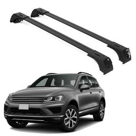 Sky370310s Erkul Roof Rack Cross Bars Vw Volkswagen Touareg 2011-2018 Aluminum Crossbars
