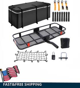 Etsg 699996242060 Hitch Mount Cargo Carrier Basket 500lbs Capacity 2 Inch Receiver With Bag
